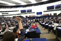 Европски парламент гласање (ЕП) Европскиот парламент денеска во рамки на овонеделната сесија во Стразбур ќе гласа за усвојување на Извештајот на австрискиот европратеник Томас Вајц за земјава за 2023 и 2024 година.